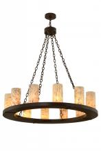 Meyda White 156030 - 42" Wide Loxley Jadestone 12 Light Chandelier