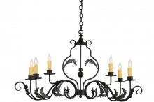 Meyda White 157238 - 42"L Augusta 6 LT Oblong Chandelier