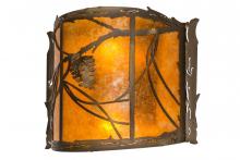 Meyda White 165158 - 12"W Whispering Pines Wall Sconce