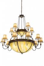 Meyda White 170103 - 74" Wide Commerce Sportsman 15 Light Two Tier Chandelier