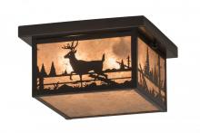 Meyda White 175668 - 12"Sq Hyde Park Deer Creek Flushmount