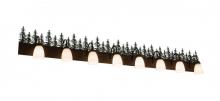 Meyda White 179338 - 82" Wide Tall Pines 8 Light Vanity Light