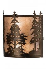 Meyda White 179749 - 12"W Tall Pines Wall Sconce
