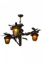 Meyda White 180442 - 40" Wide Acorn Branch 3 LT Chandelier