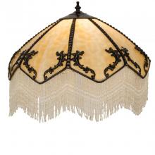 Meyda White 182160 - 19"W Regina Fringed Shade