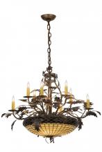 Meyda White 188594 - 42"W Greenbriar Oak 8 Arm Chandelier