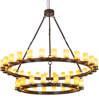 Meyda White 202794 - 84" Wide Noziroh Ring 46 Light Two Tier Chandelier