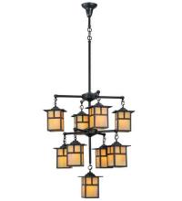 Meyda White 20814 - 34"W Hyde Park T Mission 9 LT Chandelier