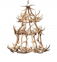 Meyda White 212276 - 70" Wide Antlers Elk 18 Light Chandelier