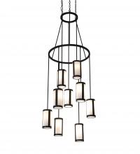 Meyda White 215598 - 35" Wide Cartier 9 Light Cascading Chandelier