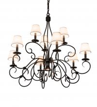 Meyda White 224138 - 40" Wide Grace 10 Light Two Tier Chandelier