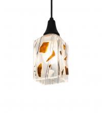 Meyda White 226314 - 5" Square Metro Fusion Licorice Mini Pendant