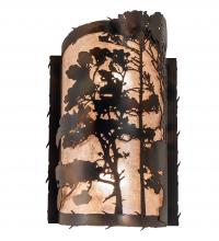 Meyda White 236441 - 8" Wide Pickard Wall Sconce
