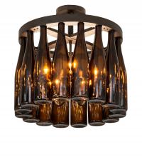 Meyda White 243695 - 19" Wide Tuscan Vineyard 16 Wine Bottle Chandelier