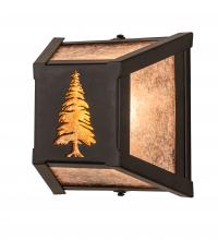 Meyda White 244758 - 7" Square Tall Pines Wall Sconce