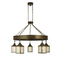 Meyda White 29443 - 48"W Bigfork 5 LT Lantern Chandelier