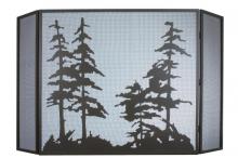 Meyda White 31676 - 68" Wide X 39" High Tall Pines Fireplace Screen