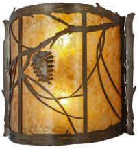 Meyda White 32826 - 15"W Whispering Pines Wall Sconce