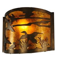 Meyda White 51492 - 12"W Ducks in Flight Wall Sconce