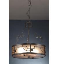 Meyda White 82483 - 25" Wide Revival Deco Inverted Pendant